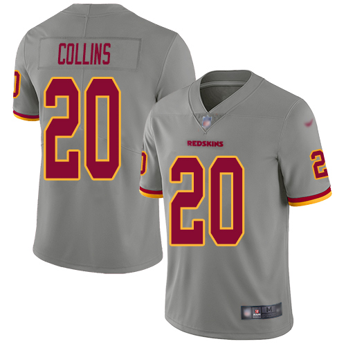 Washington Redskins Limited Gray Youth Landon Collins Jersey NFL Football #20 Inverted Legend->youth nfl jersey->Youth Jersey